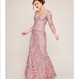 Long sleeve pink floral dress